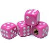 Čepičky ventilků - hrací kostky, růžové Čepičky ventilků - hrací kostky, růžové