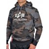 Alpha Industries Basic Hoody Camo pánska mikina black