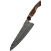 IZMAEL Damaškový kuchynský nôž Yunari Chef/Hnedá 21.5 cm