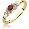 Blink Blink Diamantový prsteň zo žltého zlata s Rubínom 2306ZRuDB