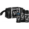 Axe Black sprchovací gél 250 ml + dezodorant 150 ml + tuhý dezodorant 50 ml + kozmetická taška darčeková sada Axe Black sprchovací gél 250 ml + dezodorant 150 ml + tuhý dezodorant 50 ml + kozmetická taška darčeková sada