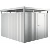 Plechový záhradný domček Biohort HighLine H5 jednokrídlové dvere, strieborný metalický Plechový záhradný domček Biohort HighLine H5 jednokrídlové dvere, strieborný metalický