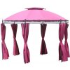 Luxusní zahradní kulatý altán s bočnicemi 3,5 x 2,75 m | růžový Luxusní zahradní kulatý altán s bočnicemi 3,5 x 2,75 m | růžový