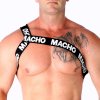 Macho elastické rímske traky biele L/XL - Komfort a štýl Macho elastické rímske traky biele L/XL - Komfort a štýl