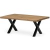 Autronic Konferenčný stôl Autronic Konferenčný stôl 110x70 cm, dubový masív, rovná hrana, kovová noha Autronic Konferenčný stôl Autronic Konferenčný stôl 110x70 cm, dubový masív, rovná hrana, kovová noha