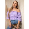 Purple blouse over the shoulder fialová 5907302233257