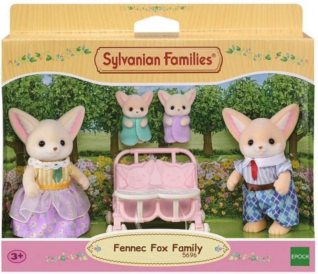 Sylvanian family Rodina líšiek Fenek s dvojčatami