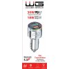 WG - Nabíjačka do auta, Transmitter FM, USB-A QC 3.0 18W + USB-C PD 30W, strieborná WG - Nabíjačka do auta, Transmitter FM, USB-A QC 3.0 18W + USB-C PD 30W, strieborná