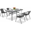 Kovový záhradný nábytok Modena/Bergamo pre 4 osôb Garden Point antracit Kovový záhradný nábytok Modena/Bergamo pre 4 osôb Garden Point antracit