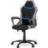 Autronic KA-L611 BLUE Kancelárska a herná stolička, poťah - modrá, sivá a čierna látka, hojdací mechanizmus Autronic KA-L611 BLUE Kancelárska a herná stolička, poťah - modrá, sivá a čierna látka, hojdací mechanizmus