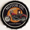 Ceduľa vrchnák Motor Oil - 24 hour service 35x35cm Ceduľa vrchnák Motor Oil - 24 hour service 35x35cm