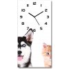 Moderné hodiny nástenné Pes a mačka 30x60 cm Moderné hodiny nástenné Pes a mačka 30x60 cm