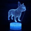 Beling 3D lampa, Francuzky bull dog, 7 farebná S42QASA Beling 3D lampa, Francuzky bull dog, 7 farebná S42QASA