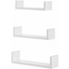 TEXTILOMANIE Sada 3 ks bielych nástenných políc NEXA TEXTILOMANIE Sada 3 ks bielych nástenných políc NEXA