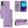 Peňaženkové kožené puzdro Magnetic Clasp na Motorola Moto E20 / E30 / E40 - Fialová Peňaženkové kožené puzdro Magnetic Clasp na Motorola Moto E20 / E30 / E40 - Fialová