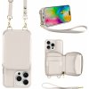 Puzdro-peňaženka iPhone 16 Pro Max Crossbody biela farba Puzdro-peňaženka iPhone 16 Pro Max Crossbody biela farba