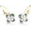 Cutie Jewellery Zlaté detské náušnice C2200-10-X-1 zelená Cutie Jewellery Zlaté detské náušnice C2200-10-X-1 zelená