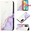 Peňaženkové kožené puzdro Marble Pattern na Oppo A38 - 001 Peňaženkové kožené puzdro Marble Pattern na Oppo A38 - 001