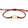 Šperky VIA Zlatý náramok s červenou šnúrkou - M - SVN14 Šperky VIA Zlatý náramok s červenou šnúrkou - M - SVN14