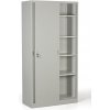 Kovová skriňa s posuvnými dverami, demontovaná, 4 police, 1000 x 1990 x 450 mm, svetlo sivá Kovová skriňa s posuvnými dverami, demontovaná, 4 police, 1000 x 1990 x 450 mm, svetlo sivá