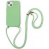 FixPremium - Silikónové so Šnúrkou iPhone 13 a 14 zelené