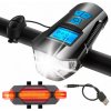 Dexxer Vodeodolné nabíjateľné LED svetlo na bicykel USB s tachometrom a elektrickým zvončekom Dexxer Vodeodolné nabíjateľné LED svetlo na bicykel USB s tachometrom a elektrickým zvončekom