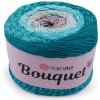 Bavlnená pletacia priadza Bouquet 250 g - 1 ks 7 (716) tyrkys šedá Bavlnená pletacia priadza Bouquet 250 g - 1 ks 7 (716) tyrkys šedá