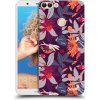 Picasee silikónový čierny obal pre Huawei P Smart - Purple Leaf Picasee silikónový čierny obal pre Huawei P Smart - Purple Leaf