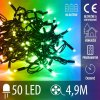 Vianočná led svetelná reťaz vonkajšia na batérie s časovačom + programator - 50led - 4,90m Multicolour Vianočná led svetelná reťaz vonkajšia na batérie s časovačom + programator - 50led - 4,90m Multicolour