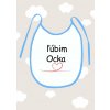 Detský podbradník Ľúbim ocka modrý Detský podbradník Ľúbim ocka modrý