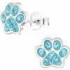 Flor de Cristal Detské náušnice s potlačou labiek – Svetlo modré, rýdzosť striebro 925/1000, 0,025 g Flor de Cristal Detské náušnice s potlačou labiek – Svetlo modré, rýdzosť striebro 925/1000, 0,025 g