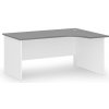 Rohový kancelársky písací stôl PRIMO WHITE, 160x120 cm, pravý, biela/grafit Rohový kancelársky písací stôl PRIMO WHITE, 160x120 cm, pravý, biela/grafit