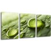Impresi Obraz Kvapky vody na liste - 150 x 70 cm (3 dielny) Impresi Obraz Kvapky vody na liste - 150 x 70 cm (3 dielny)