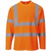 Portwest S278 Tričko Hi-Vis s dlhým rukávom Oranžová 4XL