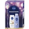 Nivea Smoothing sprchový gél 250 ml + telové mlieko 250 ml darčeková sada Nivea Smoothing sprchový gél 250 ml + telové mlieko 250 ml darčeková sada
