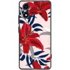 Picasee silikónový čierny obal pre Motorola Moto E14 - Red Lily Picasee silikónový čierny obal pre Motorola Moto E14 - Red Lily