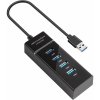 Verk 06311 USB Hub 3.0, 4 porty čierny