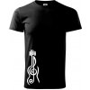 Husľový kľúč gitara - Klasické pánske tričko vyššej gramáže - 2XL ( Čierna ) Husľový kľúč gitara - Klasické pánske tričko vyššej gramáže - 2XL ( Čierna )