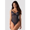 Body Obsessive Nightly Blue crotchless teddy Farba: Modrá - tmavo, Veľkosť: XS/S Body Obsessive Nightly Blue crotchless teddy Farba: Modrá - tmavo, Veľkosť: XS/S