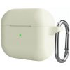 AppleKing silikónový ochranný obal s karabínou pre AirPods 3 - krémový - možnosť vrátiť tovar ZADARMO do 30tich dní AppleKing silikónový ochranný obal s karabínou pre AirPods 3 - krémový - možnosť vrátiť tovar ZADARMO do 30tich dní