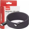 Magnetický USB kábel USB-C to USB-C 60W 100cm AMiO-04840 Magnetický USB kábel USB-C to USB-C 60W 100cm AMiO-04840