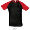 SOL´S FUNKY / Pánske 2-farebné raglánové tričko - black/red S SOL´S FUNKY / Pánske 2-farebné raglánové tričko - black/red S