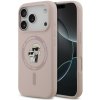 Zadný kryt Karl Lagerfeld Liquid Silicone Karl and Choupette MagSafe pre iPhone 17 Pro ružový Zadný kryt Karl Lagerfeld Liquid Silicone Karl and Choupette MagSafe pre iPhone 17 Pro ružový