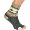 Termo vlnené sivo-hnedé ponožky W-TER Termo vlnené sivo-hnedé ponožky W-TER