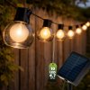 Záhradná solárna girlanda 10x LED dekoratívne svetielka 4, 7m 3000K teplá PERLA Lumiled