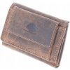 GreenBurry Small leather wallet with coin pocket Vintage antique brown