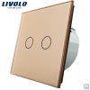 Tlačidlo 2/0, zvonček, zlatá (LIVOLO) Tlačidlo 2/0, zvonček, zlatá (LIVOLO)