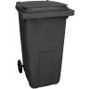 Manutan Plastová vonkajšia odpadová nádoba na triedený odpad, objem 240 l, čierna Manutan Plastová vonkajšia odpadová nádoba na triedený odpad, objem 240 l, čierna