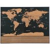 Malatec Veľká Stieracia mapa sveta s vlajkami Deluxe 82 x 59 cm čierna Malatec Veľká Stieracia mapa sveta s vlajkami Deluxe 82 x 59 cm čierna