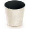 PROSPERPLAST Kvetináč URBI ROUND EFFECT 25cm pieskový PROSPERPLAST Kvetináč URBI ROUND EFFECT 25cm pieskový
